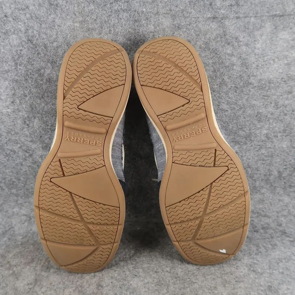 Sperry Shoes Womens 7.5 Slip On Top Sider Boat Sneaker Flats Two Eye Leather